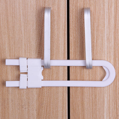4 Pack Adjustable U Shaped Cabinet Locks Baby Safety No Tools Child Proof Closet Locks Sliding Doors Hardware Mushroom Knob D
