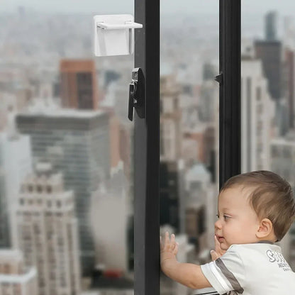 Kids Safety Sliding Door Window Limit Lock Drawer Cabinet Door Locks Punch-free Paste Multifunction Baby Security Protection