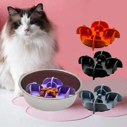 Dog Supplies Silicone Dog Slow Feeder Safe Soft Pet Slow Food Bowl with Suction Cup Anti Choking Puppy Feeding Bowl for Pet
