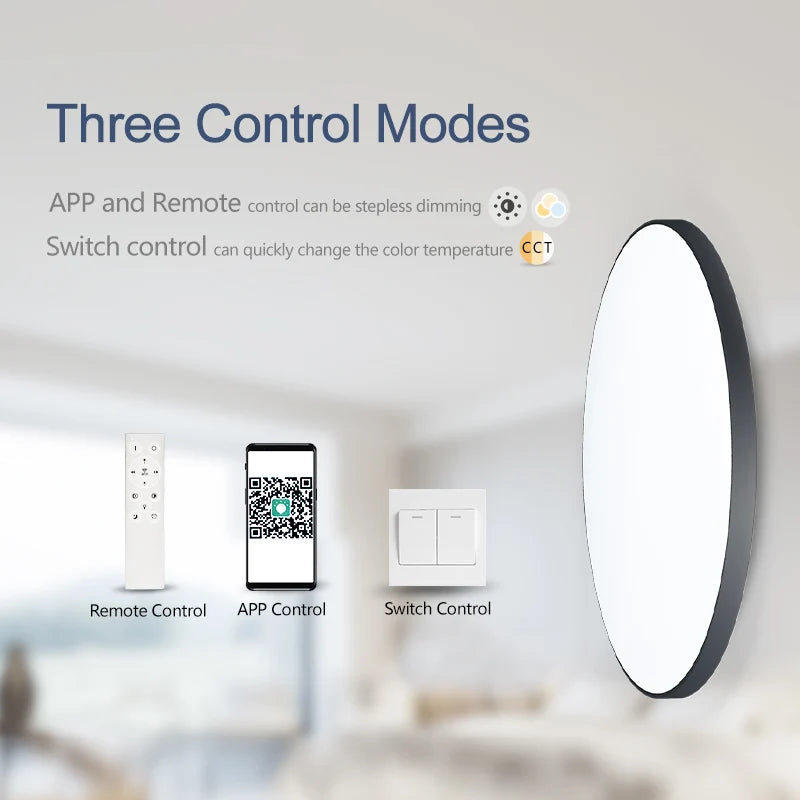 Smart LED Ceiling Light APP Luster Remote Control Appliance 36W 50W 80W interior Home Decor Fixture Bathroom Bedroom