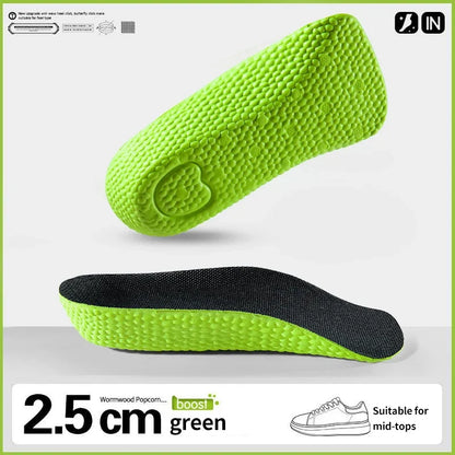 1Pair Height Increase Insoles Shoes Flat Feet Arch Support Orthopedic Insoles Sneakers Heel Lift Half Shoe Pads Height Boosters