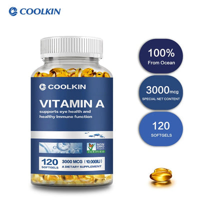 Vitamin A 10000 IU - Supports Eye and Skin Health and Boosts Immunity