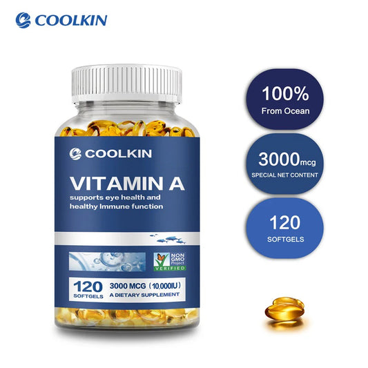 Vitamin A 10000 IU - Supports Eye and Skin Health and Boosts Immunity