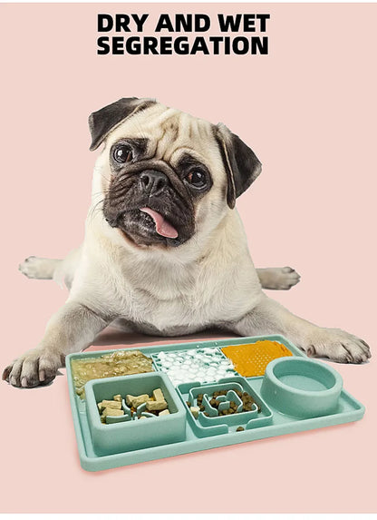 Multifunction Pet Slow Feeder Bowls Dog Licking Mat With Suction Cups For Anxiety Relief Dog Cat Water Drinking Eating Food