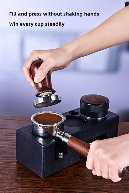 Barista Tool  Espresso Tamper Holder Black White ABS Station Coffee Knock Box Multifunction Coffee Tamper Portafilter