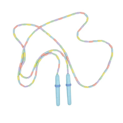 Rope Skipping Colorful Soft Beads Beaded Skipping Jump Rope For Kindergarten Pupil Choldren Beginners