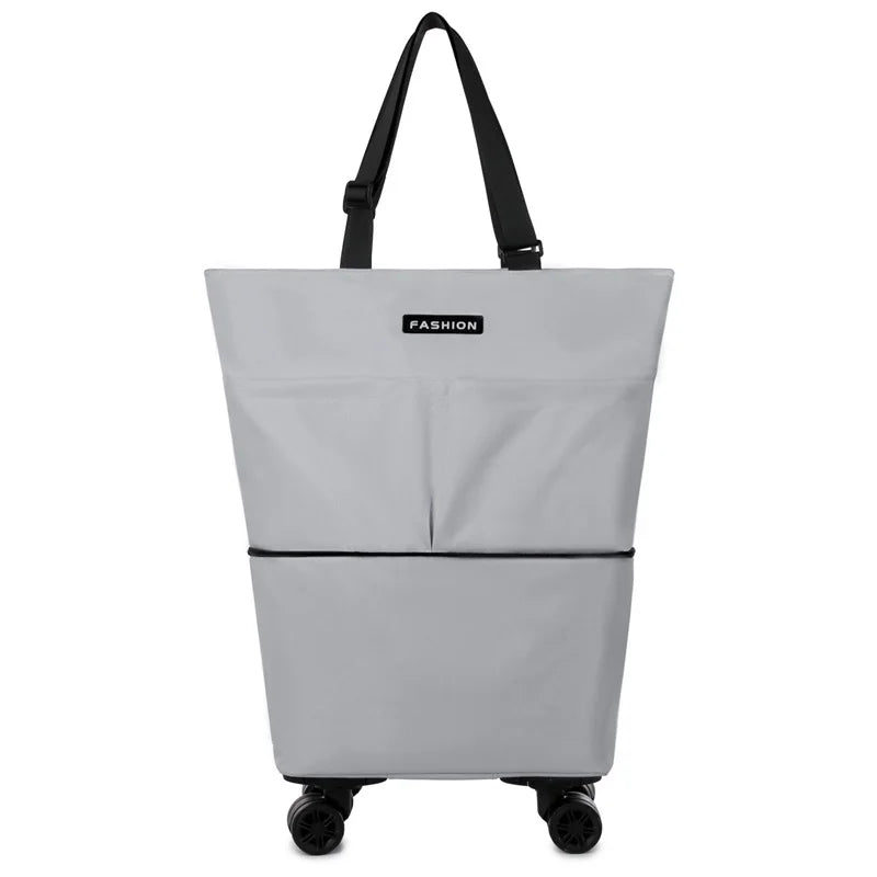 Travel bag, large capacity swivel wheel travel bag, supermarket shopping tote bag, travel luggage storage bag