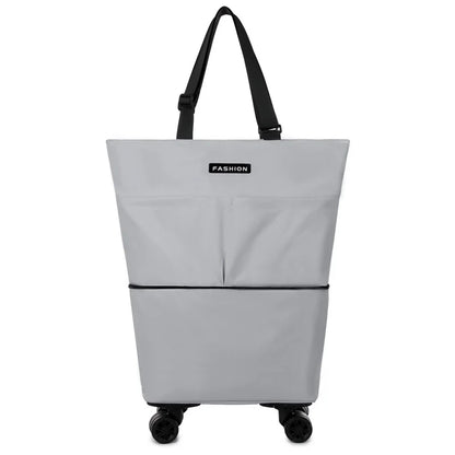 Travel bag, large capacity swivel wheel travel bag, supermarket shopping tote bag, travel luggage storage bag