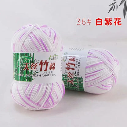 Tiansi Bamboo Cotton Yarn Bamboo Charcoal Cotton Hook Needle Thread Cotton Nitrile Woven Yarn DIY Weaving Material