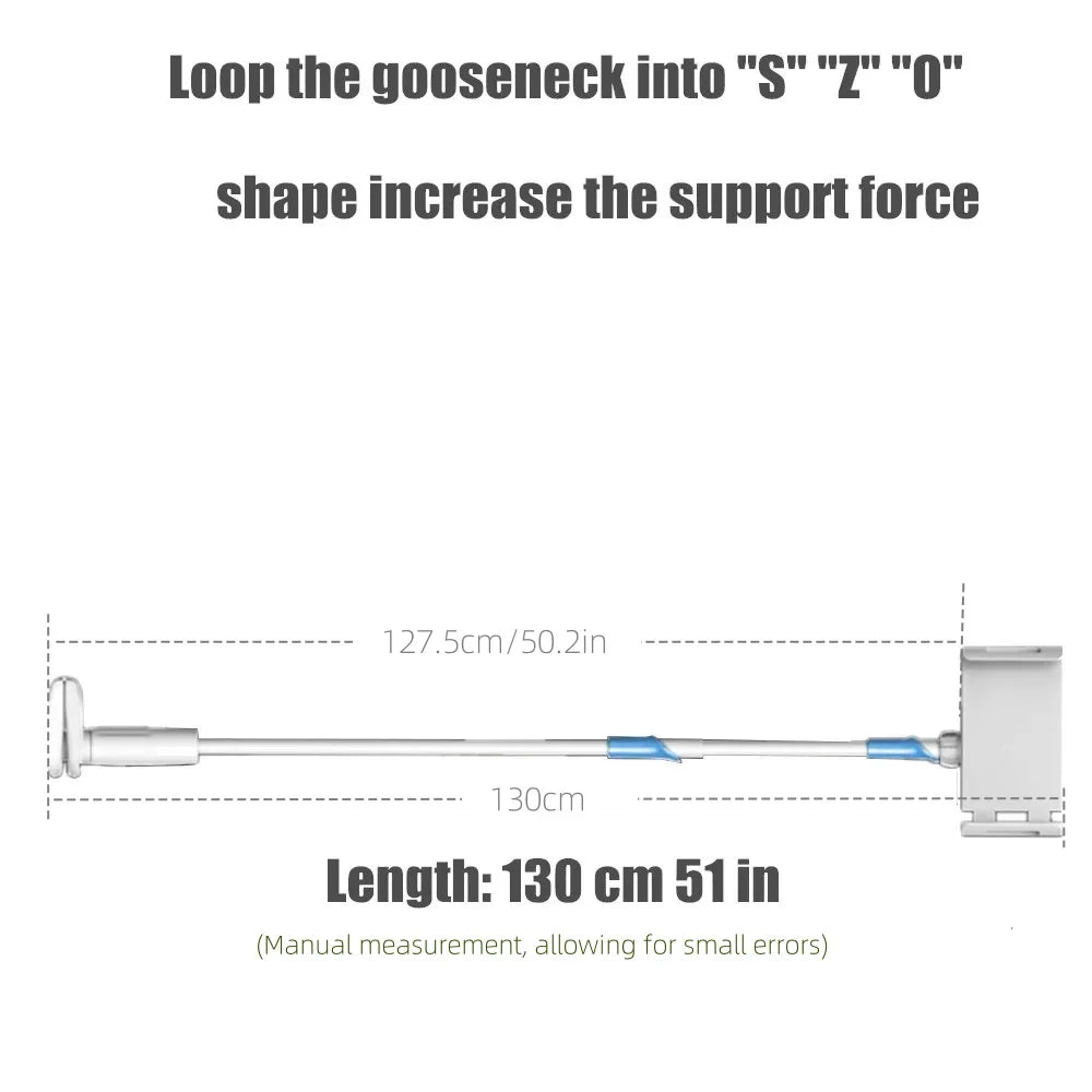 Desktop Phone Tablet Stands 130cm Tablet Holder Adjustable Mount For Tablet 4.0 To 11 inch Bed Tablet PC Stand Metal Support