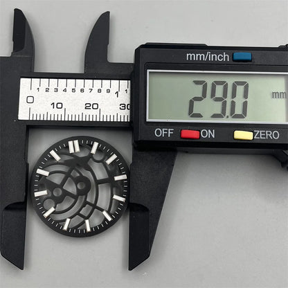 NH70 NH72 29mm black white green blue Hollowing Out Watch Dial and Hand Set green luminous Fit  NH70 NH72  Movt