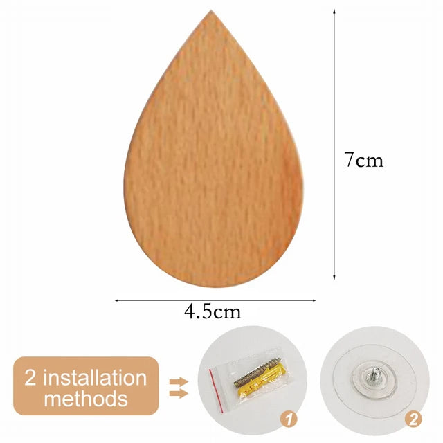 1pcs Animal Wooden Hooks Cute Room Decor Hook Wall Keychain Coat Hook Home Door Wood Hook Hanger Kitchen Accessories Gadget