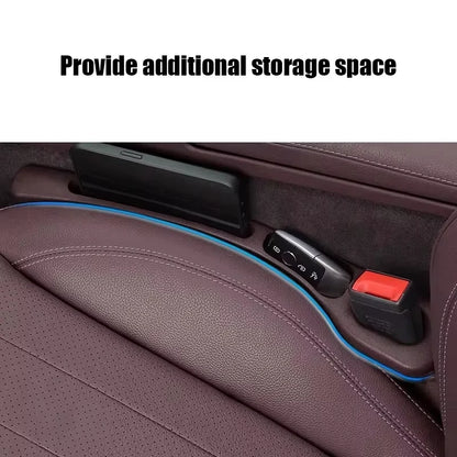 2pcs Car Seat Gap Filler Organizer Waterproof Car Seat Gap Plug Strip with 2 Grooves Seat Gap Storage Auto Interior Accessories