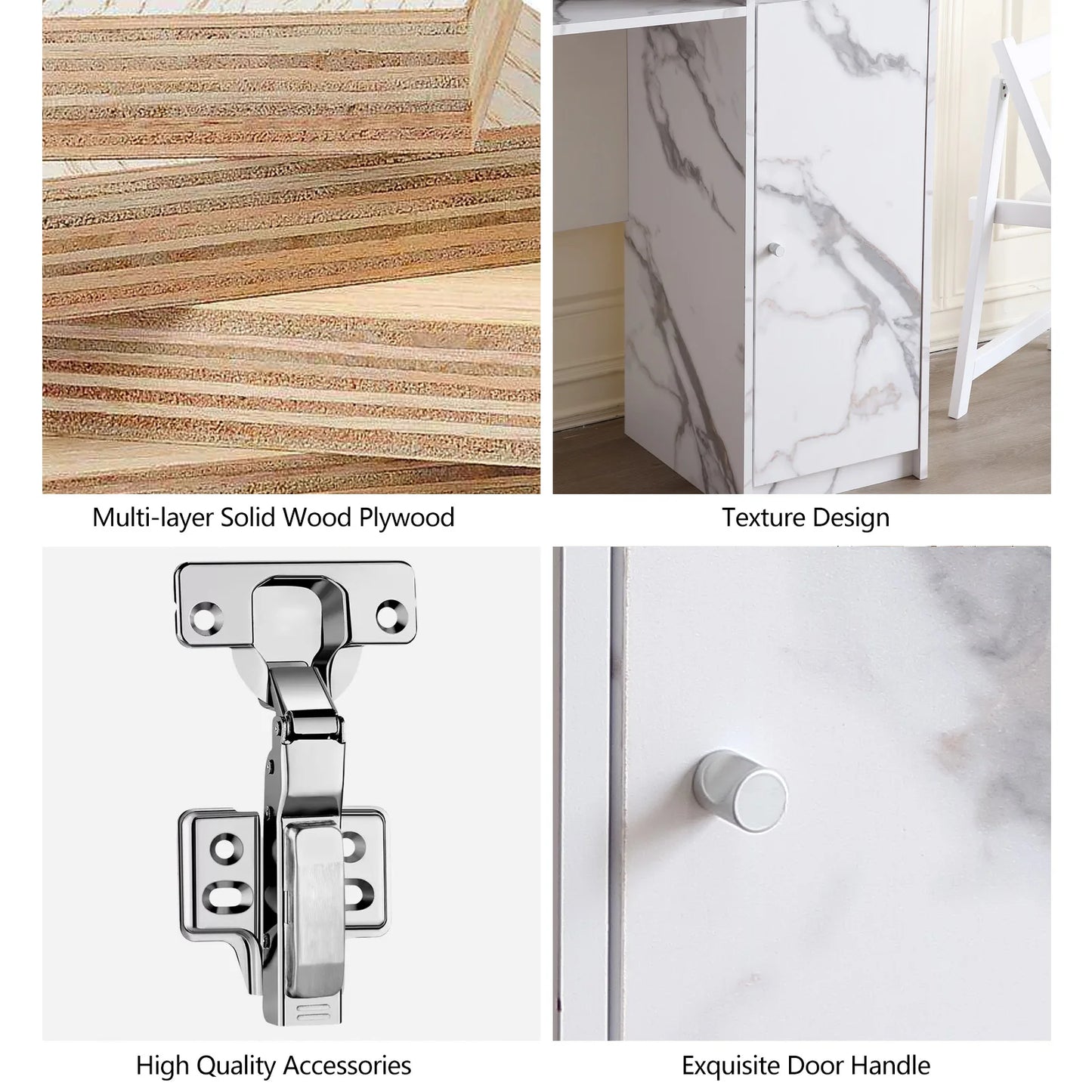 Buffet Cabinet with Storage, Sideboard for Storing Folding Table, Kitchen Storage Cabinet with Shelves, Modern Console Table