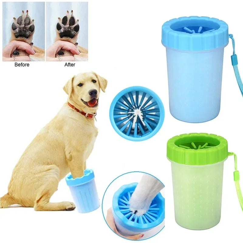 Dog Paw Cleaner Cat Puppy Foot Wash Cup Pet Paw Washer No Rub Automatic Foot Cleaner Portable Effective Pet Foot Washing Cup