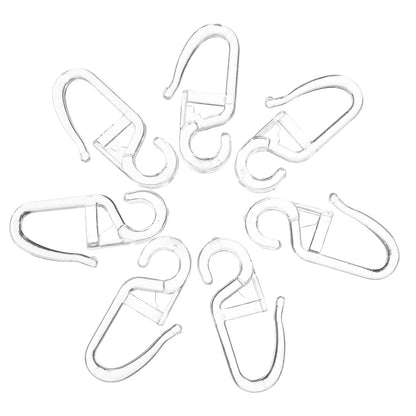 50pcs Plastic Bed Curtain Hooks Universal Sliding Hooks For Bedroom Bathroom Decorative Accessories With Flexible Roller