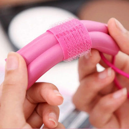 6Pcs Foam Hair Rollers Reusable Soft Sponge Rollers For Long Hairs No Clip Cozy Curlers Hair Styling Tools