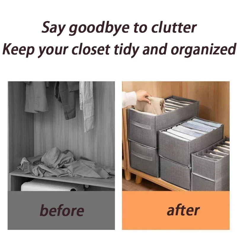 Storage for Clothes Pants organizer Jeans T-shirt Storage Box Folded Closet Organizer Drawer Divider Boxes Underwear Organizers