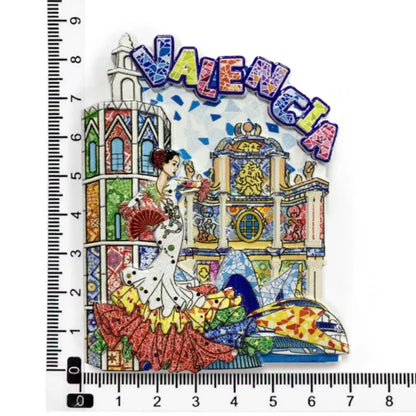 Europe Spain Barcelona Madrid Valencia Alicante Benidorm  3D Fridge Magnets Decoration Handicraft Magnetic Refrigerator