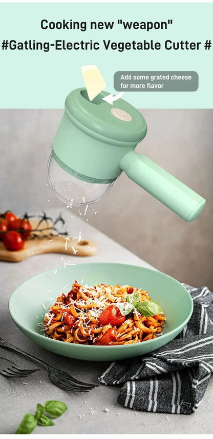 Home Electric Vegetable Cutter Vegetable Chopper Automatic Chopper Slicer Multifunctional Gatling Chopper Garlic Mincer