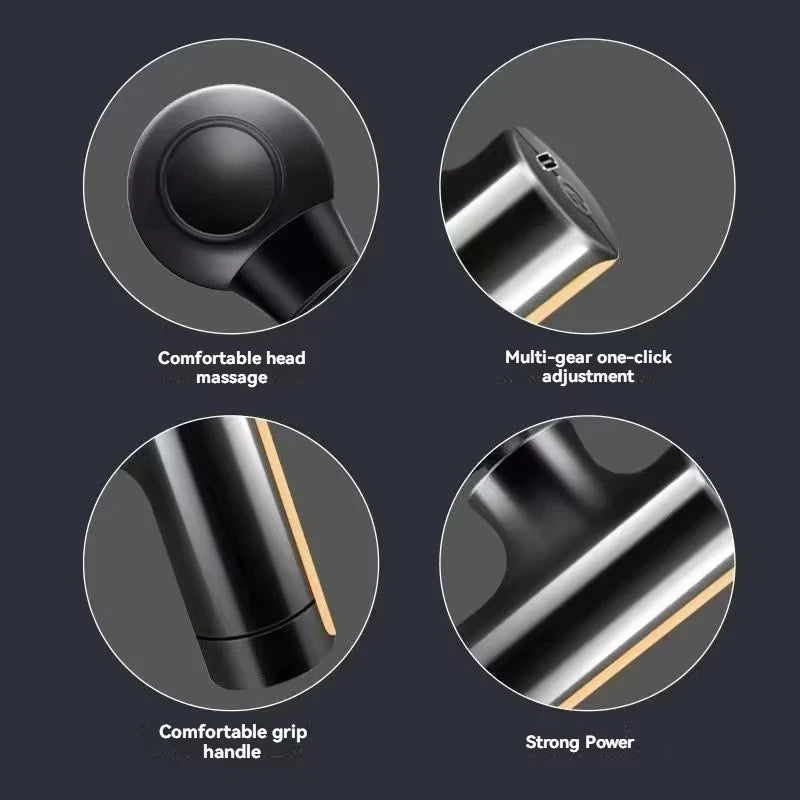 Portable Mini Massage Gun 3-Speed Deep Tissue for Shoulder Leg Foot Muscles Home Gym Use Mute Handheld Massager