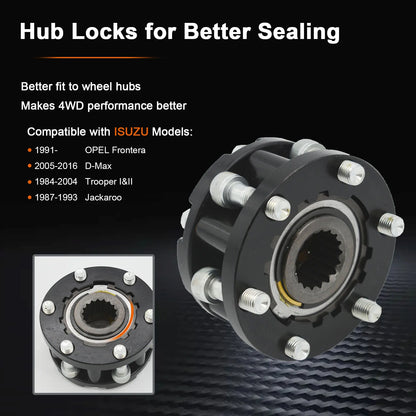 FOR ISUZU OPEL Frontera Jackaroo Trooper Locking Hubs Mechnical hubs Padlocks AVM433 897113446PT 8971134460 Pickup Holden 4WD