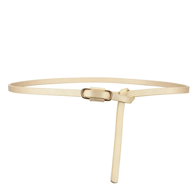 Metal Buckle Thin Stretchy Waist Belt Striped Elastic Waistband Elegant Women Girdle Female Belt Fashion Apparel Accessories New