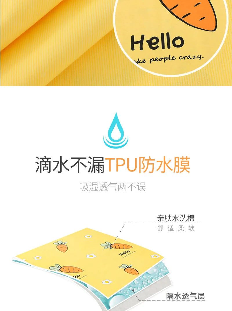 Newborn Cartoon Urine Pad Portable Cute Double Sided Bed Mat Waterproof Washable Diaper Changing Pad Children Diaper Products