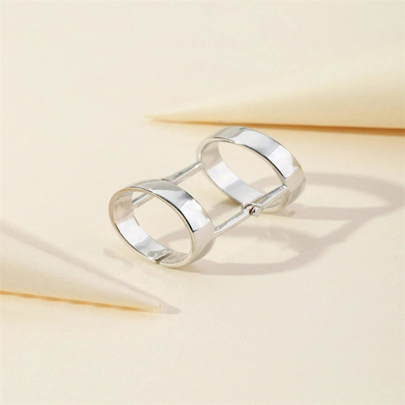 Adjustable Geometric Rings Alloy Materials for Trendy Look Accessory