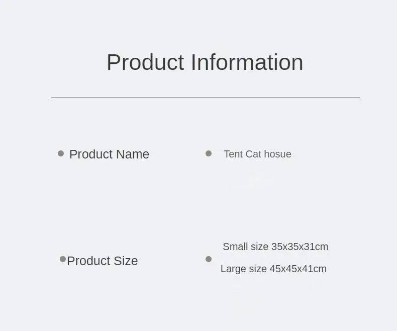 Cat Tent High Quality Cat Bed Foldable Pet Bed Waterproof Cat Camping Bed Portable Bed