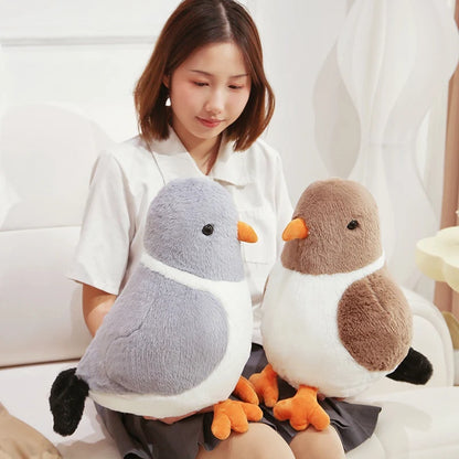 Simulated Round Chubby Pigeon Plush Toys Cartoon Bird Peace Dove Dolls Stuffed Home Decratied Ornaments Gifts for Kids Girls