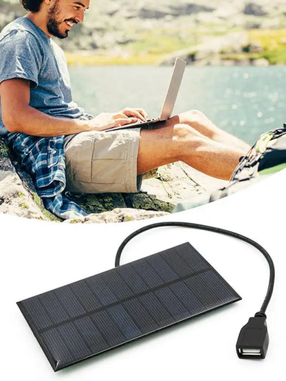 1.65W 5.5V Portable Solar Panel Charger Portable Solar Panel Mini 5.5V Solar Charger Outdoor Hiking Solar Panel for Phone Tablet