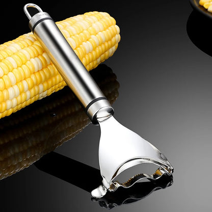 Stainless Steel Corn Peeler Stainless Steel Corn Stripper Corn Thresher Serrated Corn Cutter Kitchen Gadget Tool Fruit Vegetable