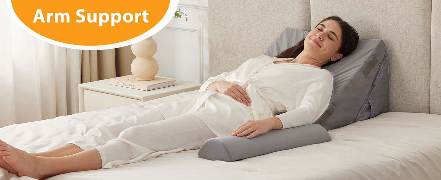 3PCS Orthopedic Bed Wedge Pillow Set for Sleeping,  for Post Surgery, Back, Neck, Leg and Knee Pain Relief, Acid Reflux, Snoring