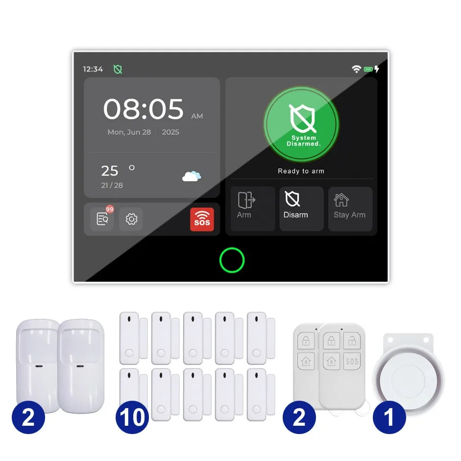 G74 Smart Home Alarma Para Hogar Tuya Alarme Smart Security Protection Casa Inteligente Alexa Home Security System