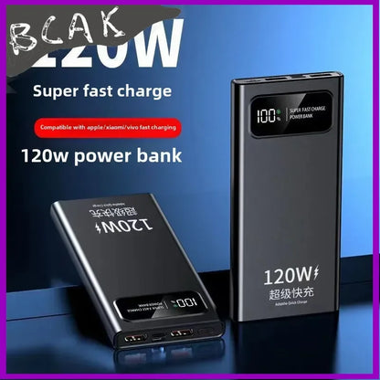 Quality BCAK New 120W Power Bank 20000mAh Super Fast Charging Large Capacity Mobile Power Supply