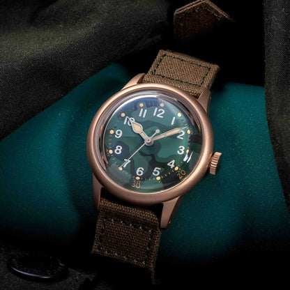【SHY035】THORN Watch CuSn8 Tin Bronze Watch 36mm Diameter WWII Military Watch Retro Watch Trendy Men's Watch NH35 Movement