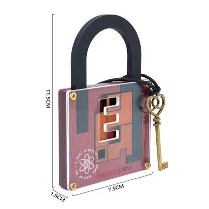 High Difficulty Level IQ Lock Puzzle Classic Wooden Brainteaser Puzzles Game for Adults The Einstein Collection Lock Puzzle