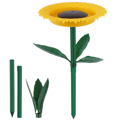 Bird Feeder Wild Bird Sun Floral Standing Feeder Outdoor Bird Bath Feeders Bowl Floral Shape Tray Decorative Garden Yard