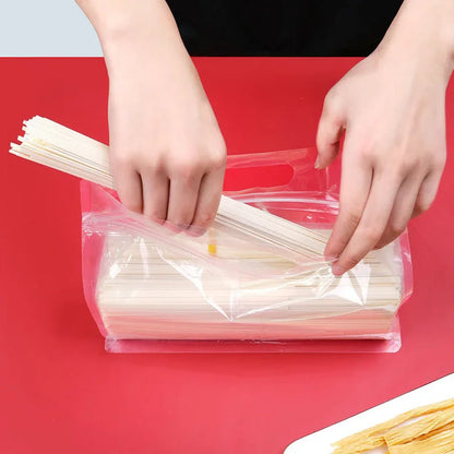 500Pcs/Lot Wide Mouth Transparent Resealed Ziplock Stand Up Pouches Reusable Snack Nut Bean Rice Grains Food Bag with Handle