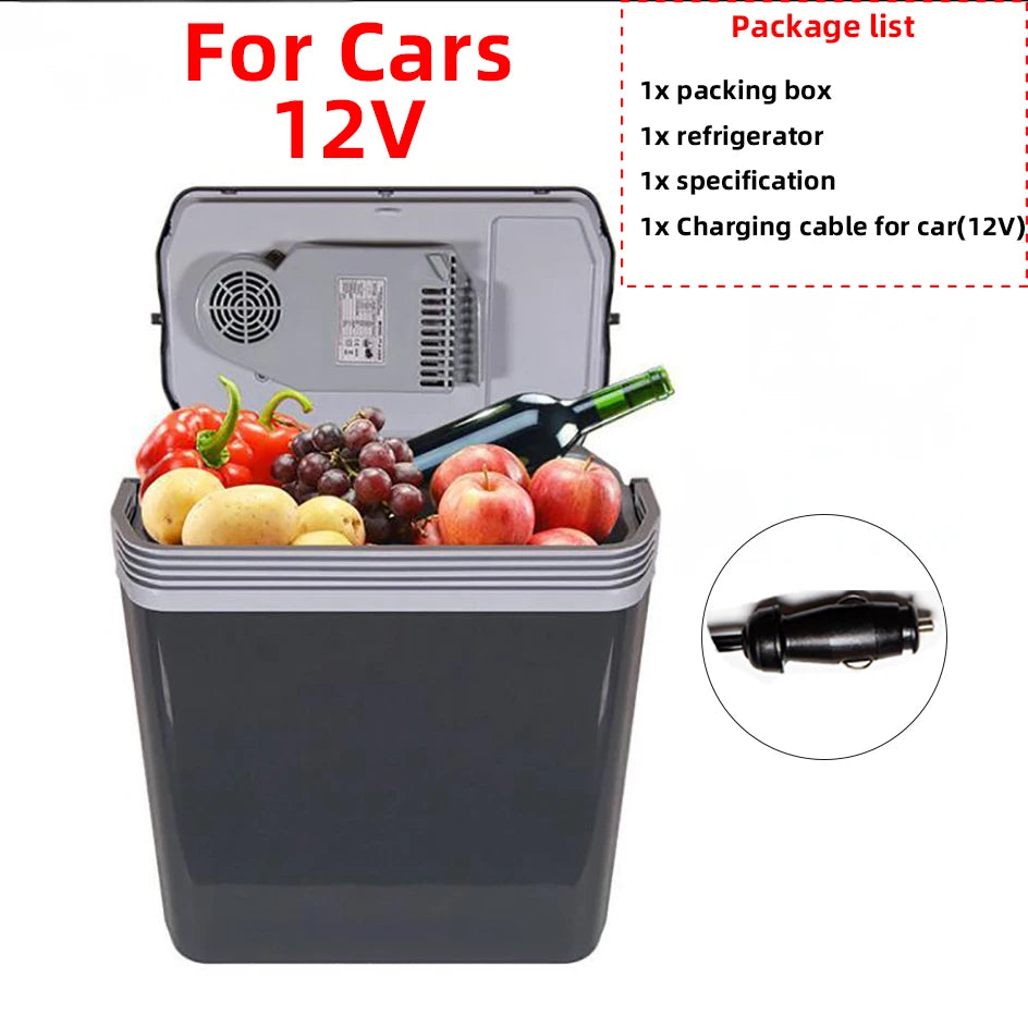 24L Car Refrigerator 12V 220V Heat Cool Mini Electric Equipment For Cars Compressor Box  Fridge Electric Devices Nest Freezer