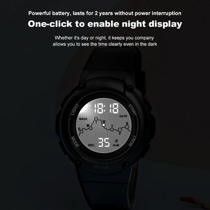 Kids Sport Watches Alarm Stopwatch Children Digital Watch For Boys Girls 30M Waterproof Cartoon Student Electronic Wristwatch