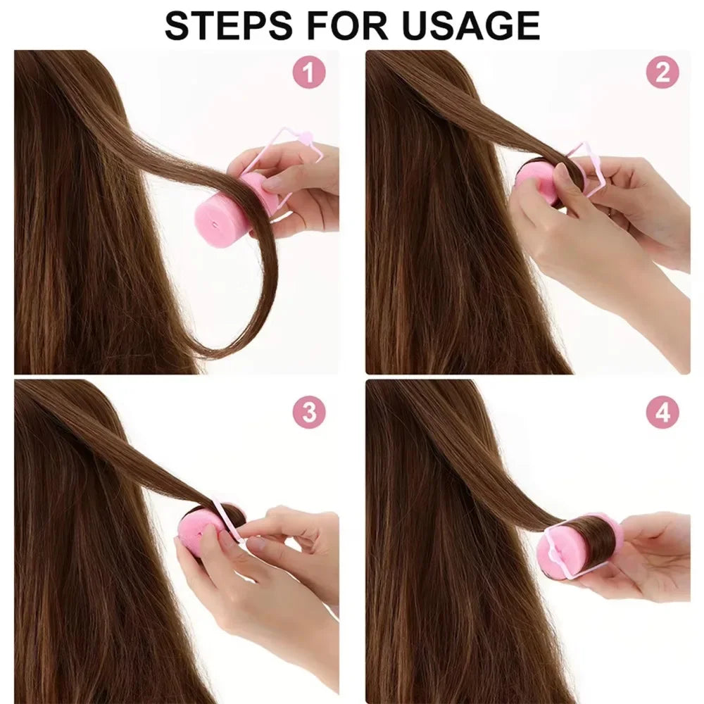 12pcs Soft Sponge Foam Cushion Hair Rollers Curlers Hair Salon Barber Curls Hairdressing Kit DIY Home Hair Styling Tools Бигуди