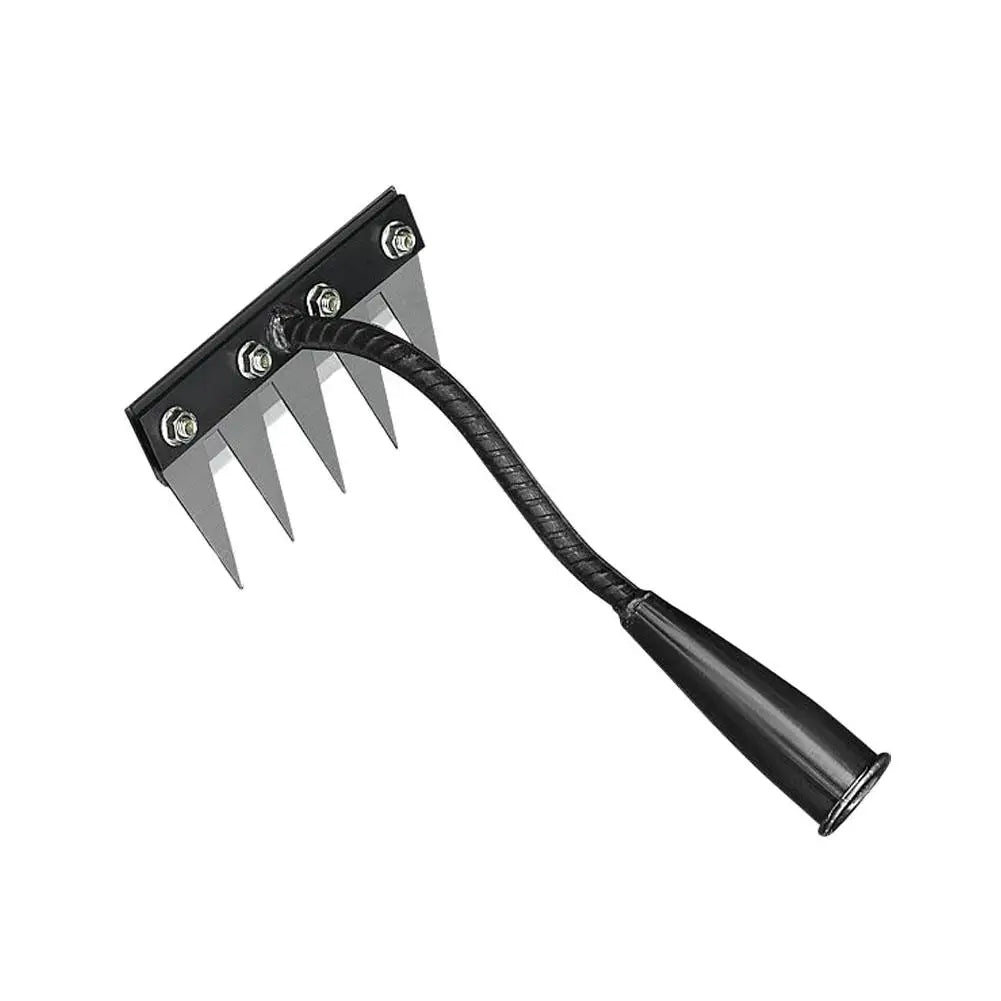 5/6/7/8 Teeth Agricultural Rake Soil Loosening Weeding Tool Manganese Steel Garden Weeding Rake Multi-use Agricultural Straw Hoe