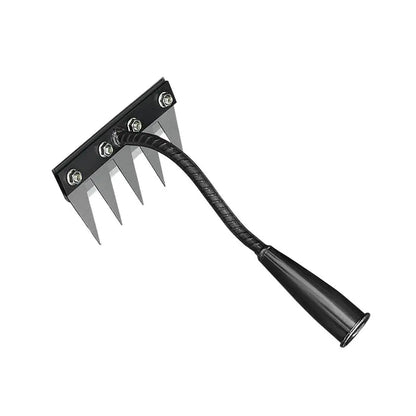 5/6/7/8 Teeth Agricultural Rake Soil Loosening Weeding Tool Manganese Steel Garden Weeding Rake Multi-use Agricultural Straw Hoe