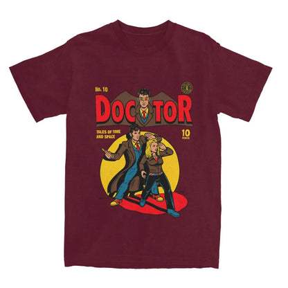 Mens T-Shirt Doctors Who T Shirts Harajuku Godfather Doctors Summer Tees Funny Loose Cotton Tops Plus Size 6XL
