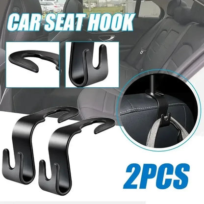 4PCS Car Seat Headrest Hooks Universal Auto Back Seat Organizer Hanger Storage Holder for Bags Purse Handbag