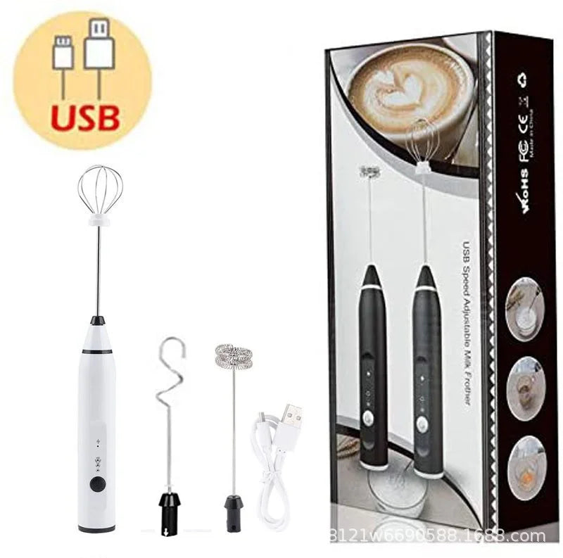 Portable Electric Milk Frothers Type C Handheld Blender Mini Coffee Maker Whisk Mixer Cappuccino Cream Egg Beater Food Blender