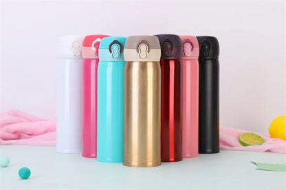 Stainless Steel Vacuum Flask Light Weight Student Thermos Portable Bottle Student Water Cup 350ml