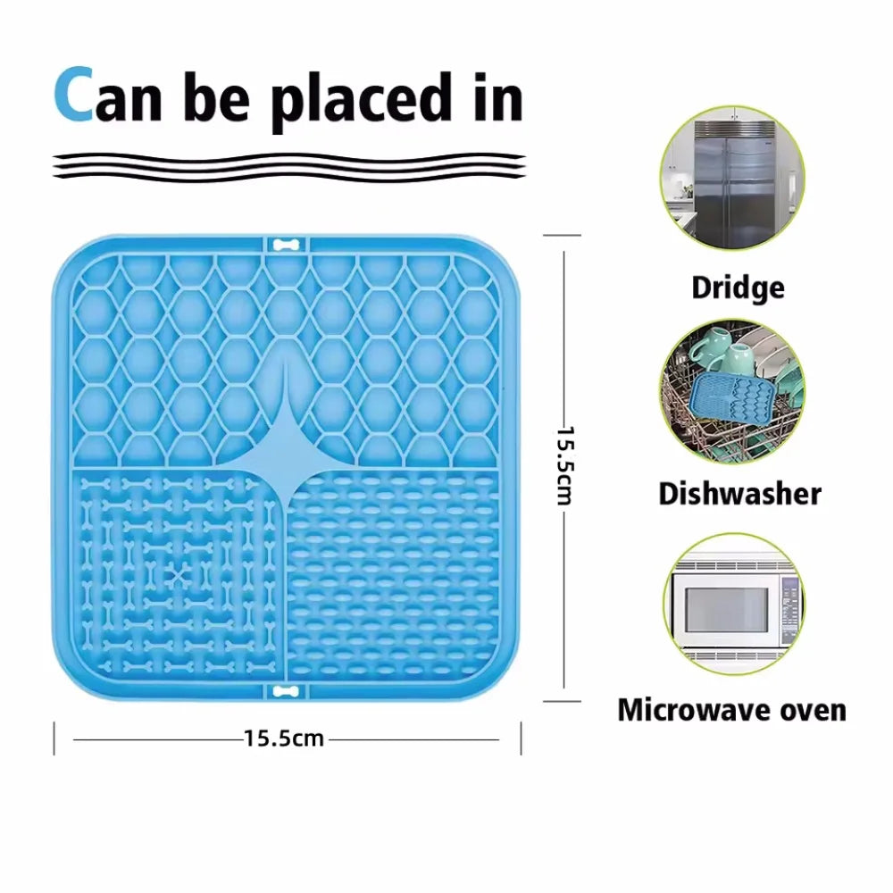 Pet Lick Silicone Mat for Dogs Pet Slow Food Plate Dog Bathing Distraction Silicone Dog Sucker Food Training Dog Feeder Supplies
